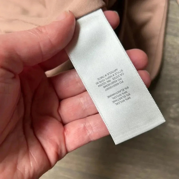 Aritzia Babaton Contour Crew Bodysuit Long sleeve Seamless Nude Size XS - Picture 9 of 10